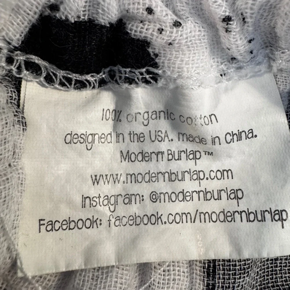 Modern Burlap Organic‎ Cotton Changing Pad Cover Set of 2 Crosses & Mickey Mouse